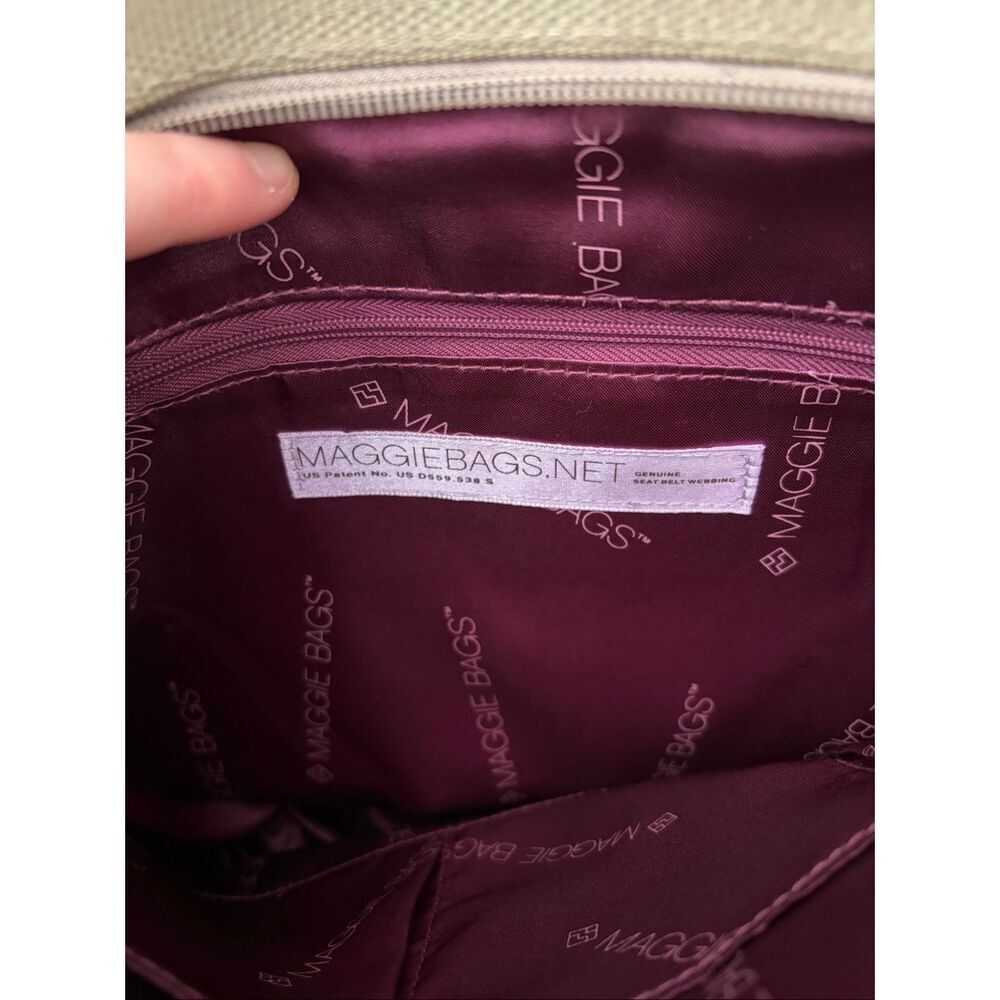 Maggie Bags Recycled Seatbelt Backpack Tan/Beige - Picture 5 of 12